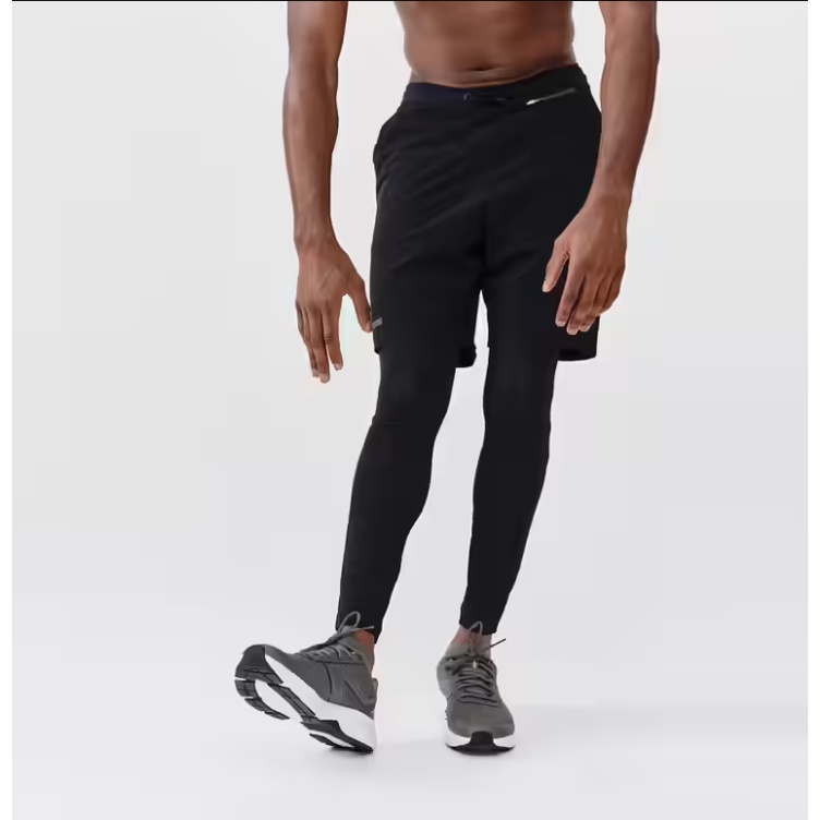 KALENJI Celana Pendek 2-In-1 Running Short/Tights Pria Serap Keringat