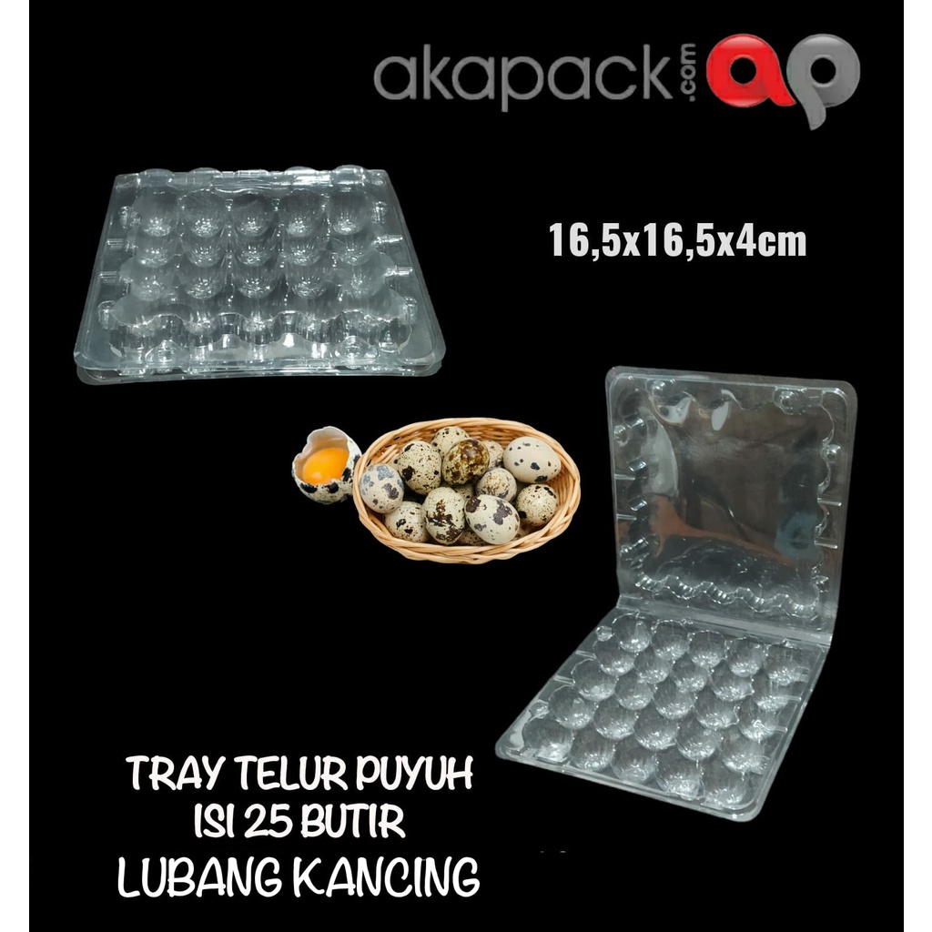 Jual Tray Mika Telur Puyuh Untuk isi 25 Butir