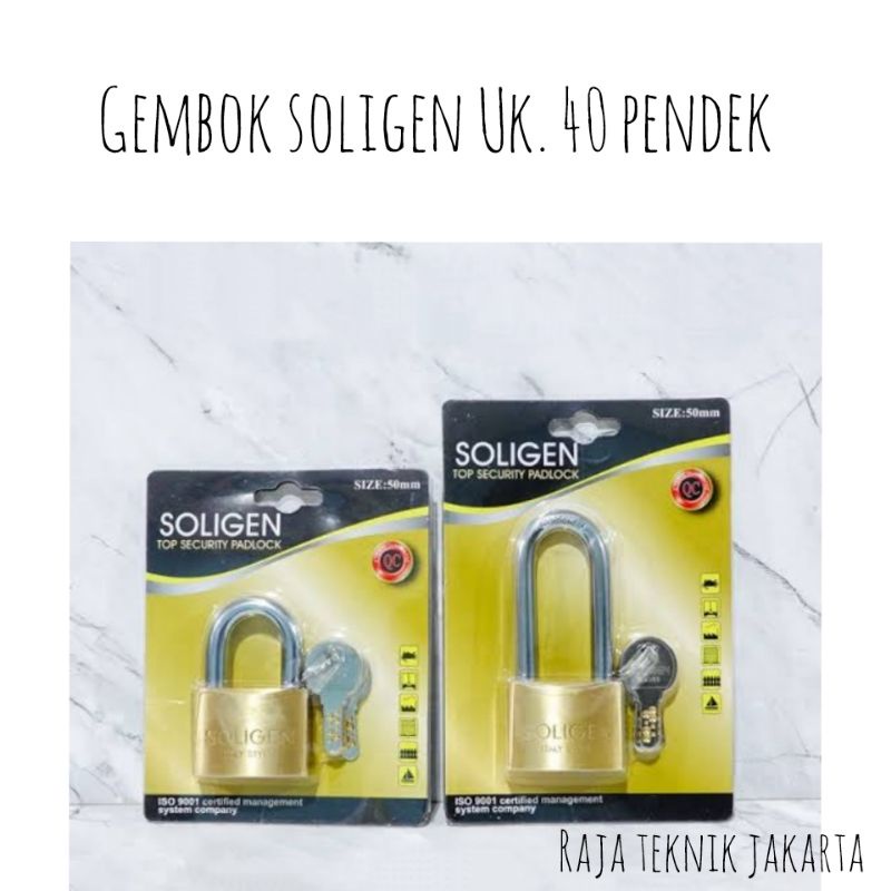 Gembok Soligen Per 40mm Pendek / Soligen Top Security Padlock ORIGINAL