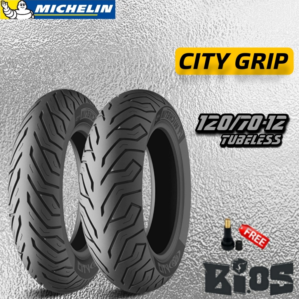 BAN MICHELIN CITY GRIP TUBELESS RING 12 UKURAN 100/90-12 | 110/90-12 | 120/70-12 | 130/70-12 BAN SCOOPY FREEGO VESPA MATIC SPRINT PRIMAVERA LX S