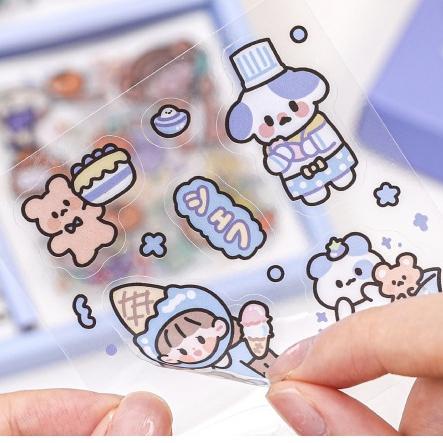 

☛Langsung Kirim Stiker Kotak Sticker Box isi 100 Lembar Momogift ☼