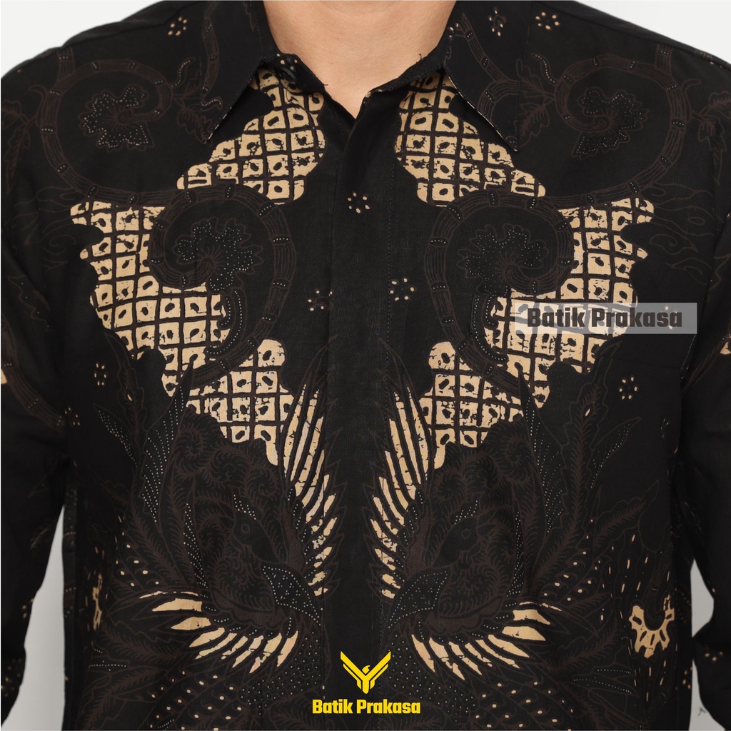 Kemeja Batik Prakasa Motif Wiradharma Sagara Slimfit Lengan Panjang Batik Solo