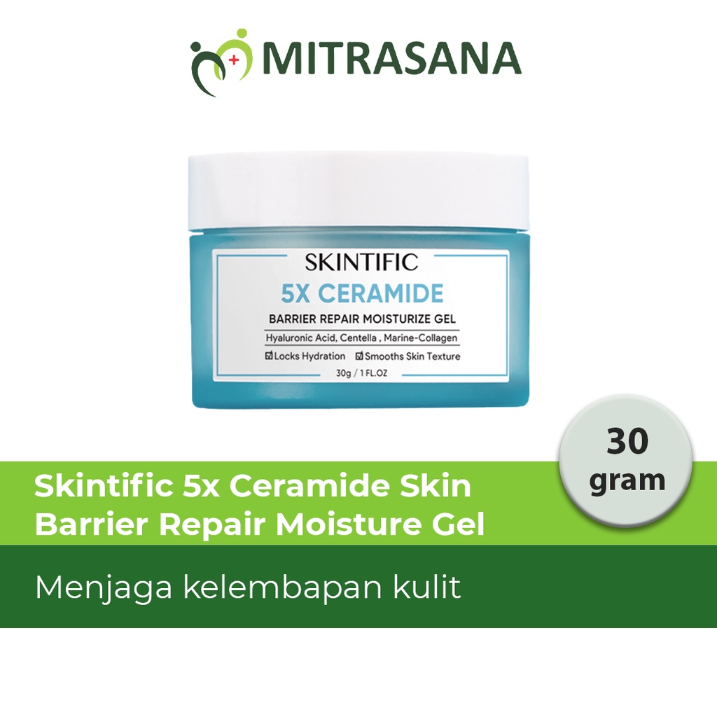 SKINTIFIC - 5X Ceramide Skin Barrier Repair Moisturize Gel 30g Moisturizer Cream Pemutih Wajah Day Cream Night Cream Pelembab Wajah【BPOM】