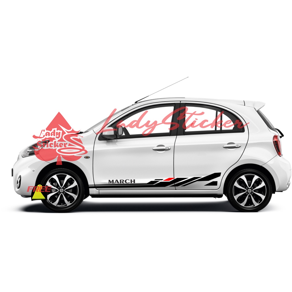 sticker mobil march striping sticker mobil nissan march