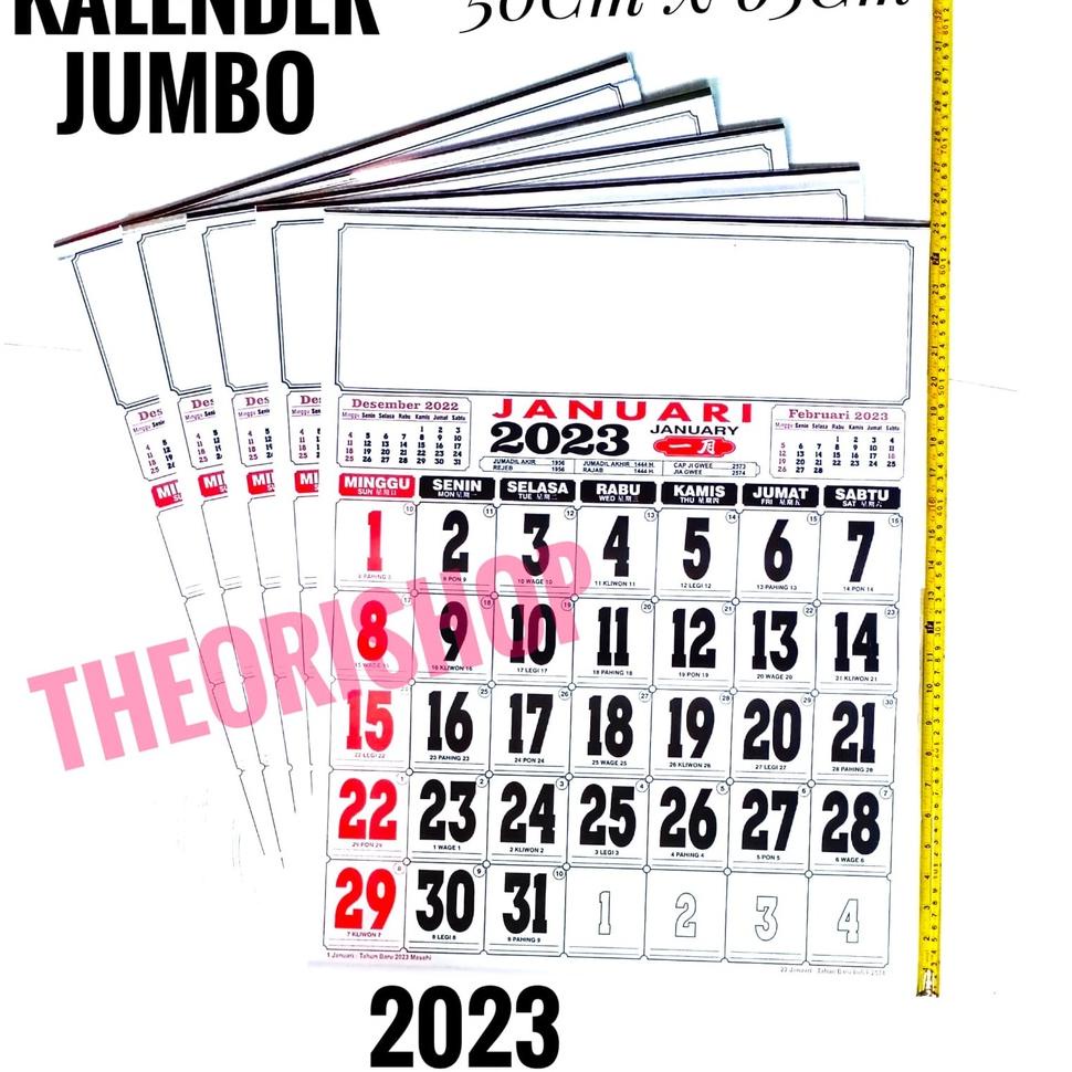 

(J(26)☎) Kalender Dinding /Kalender Jumbo/Kaender 2023 UK.50cm X 64Cm Promo TS berkualitas
