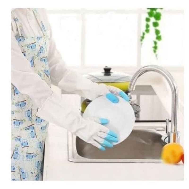 SARUNG TANGAN CUCI PIRING SILIKON ANTI AIR 1PASANG / SARUNG TANGAN CUCI PIRING