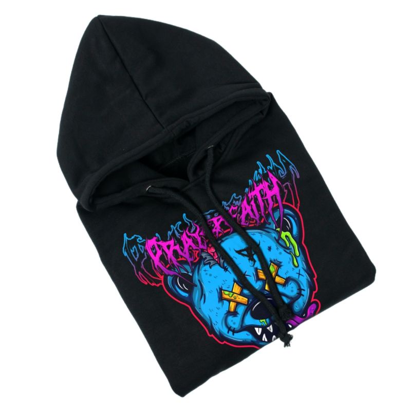 Rofad Store - Sweater Hoodie Bear Metal remaja pria wanita - Hodie fleece hitam terbaru Free sticker