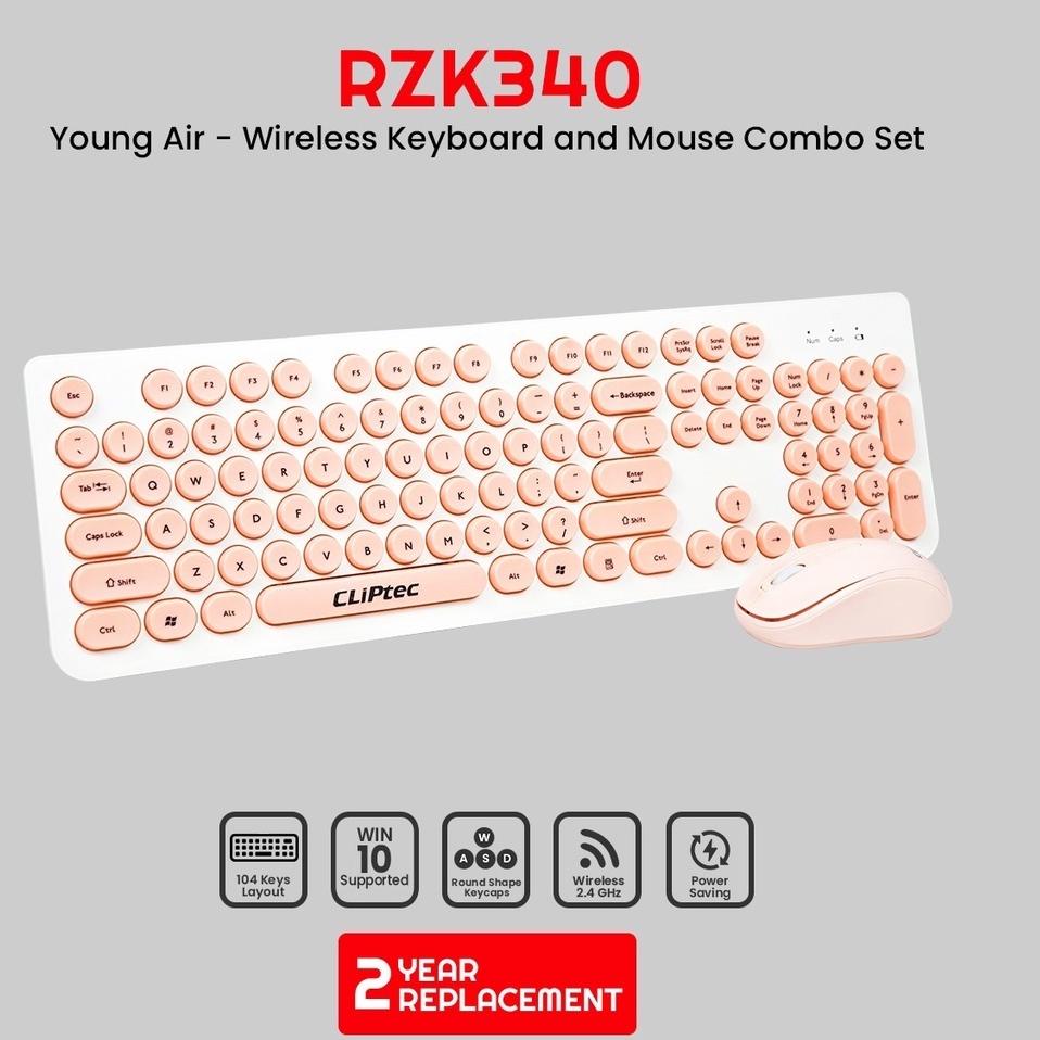 Ready Terkeren Keyboard and Mouse Combo Set Young Air Wireless CLIPtec RZK340