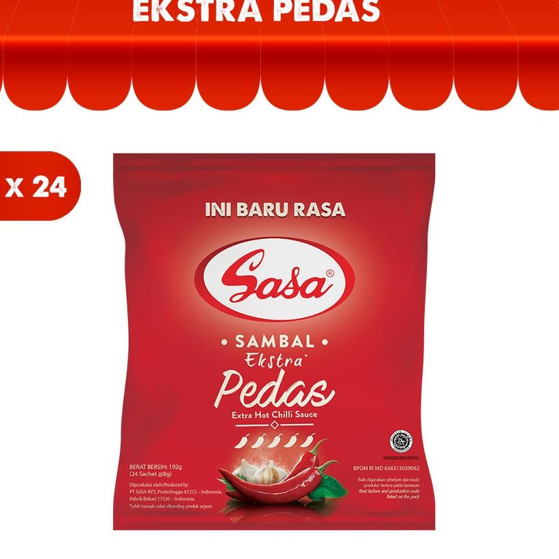 

じ Sasa Sambal Extra Hot 8 gr x 24's ゾ