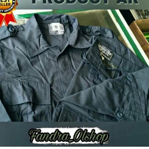 Best Product Baju Setelan PDL Hitam Brimob Merk AR bahan Ripstok / Drill. Kualitas Terbaik 