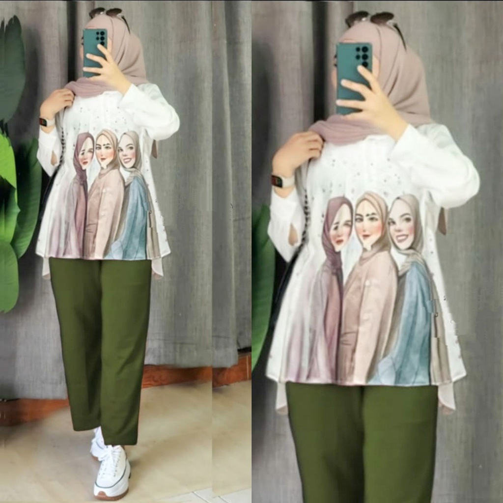 BESTIE SETELAN ONESET WANITA PREMIUM AIRFLOW CRINCKLE DEODORA RAYON