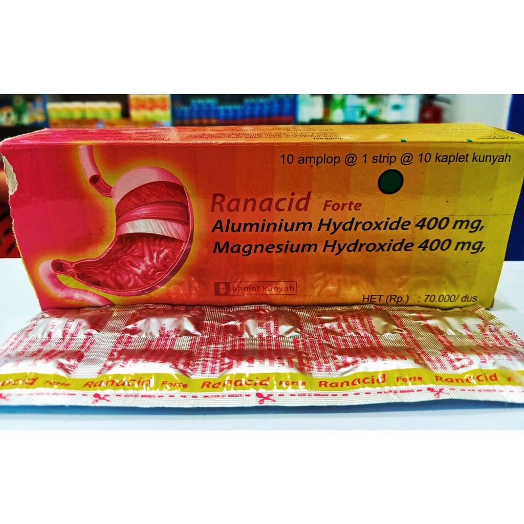 Ranacid Forte Tablet Kunyah Isi 10 Obat Maag dan Asam Lambung