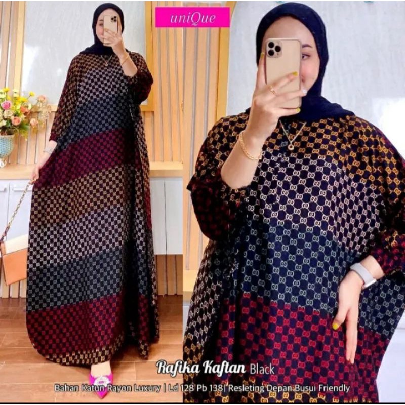 TERBARU KAFTAN RAFIKA | KAFTAN SUPER JUMBO LD  140cm | KAFTAN LOWO