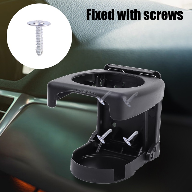 Universal High quality Foldable Car Cup Holder/Braket Minuman Hitam Abu Krem Perlengkapan Otomatis Multifungsi