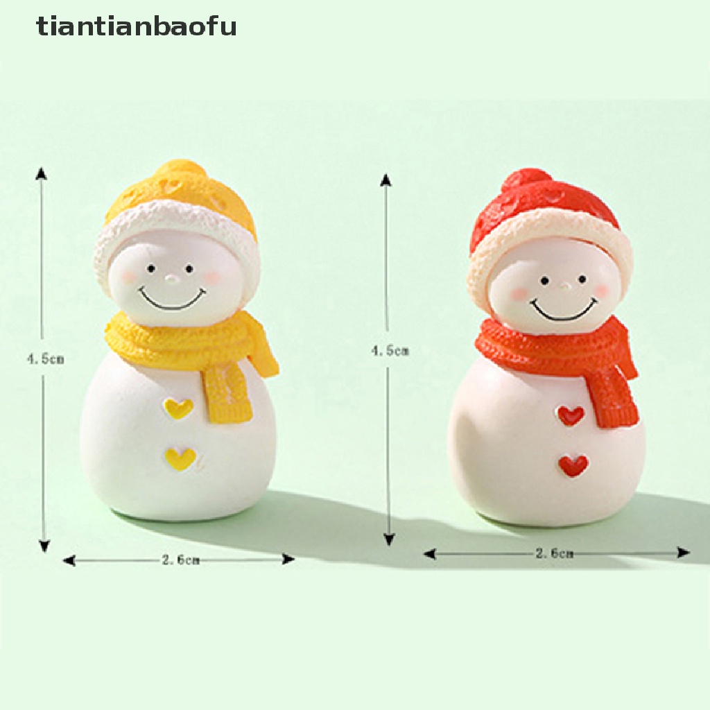 [tiantianbaofu] Rumah Boneka Snowman Syal Miniatur Natal Dekorasi Ornamen Mikro Landscape Decor Butik