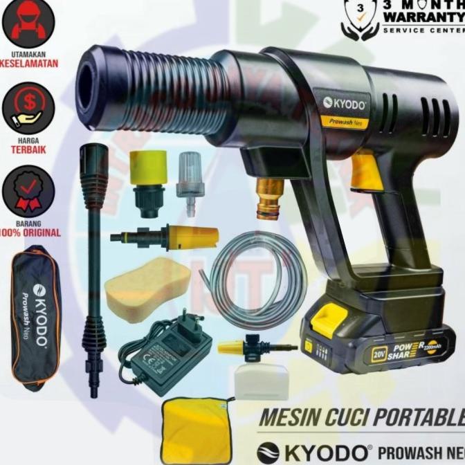 Mesin steam jet cleaner portable KYODO PROWASH NEO Mesin steam batrai