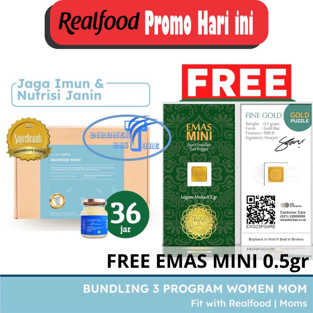 

Realfood Wonder Mom Triple Bundle Free Sesuai Promo Katalog ( Minuman sarang walet )