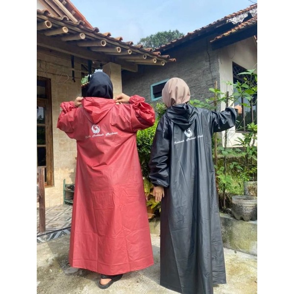 Jas Hujan Gamis Muslimah Anti Air Raincoat Syar'i