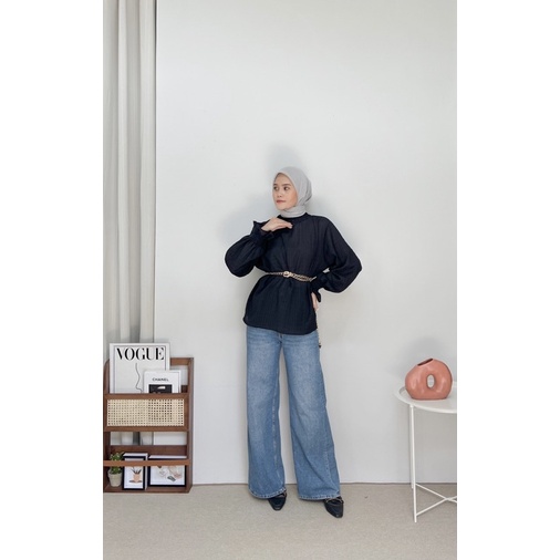 ZARAA SHIRT BY BOONAA | BLOUSE PEREMPUAN CRINKLE | OUTER PEREMPUAN