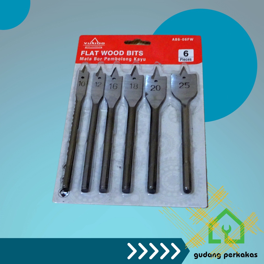 BOR KAYU SET 6PCS MATA BOR KIPAS