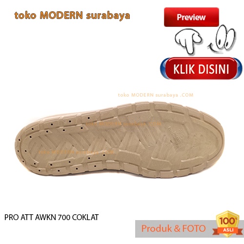 Sepatu pria casual slip on karet anti air PRO ATT AWKN 700