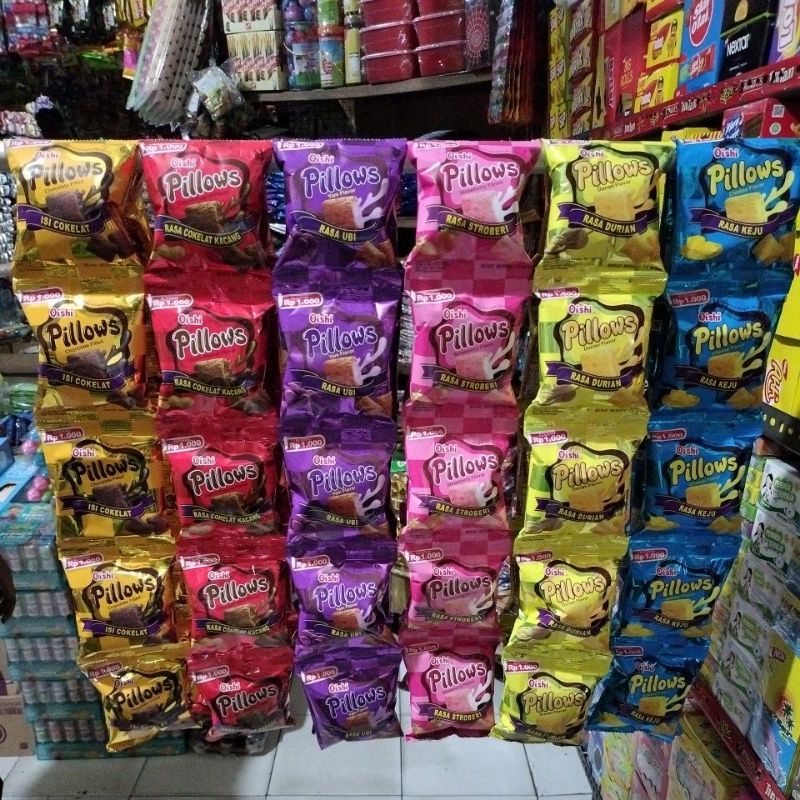 

pillows makanan ringan ekstrudat kini ada varian enam rasa