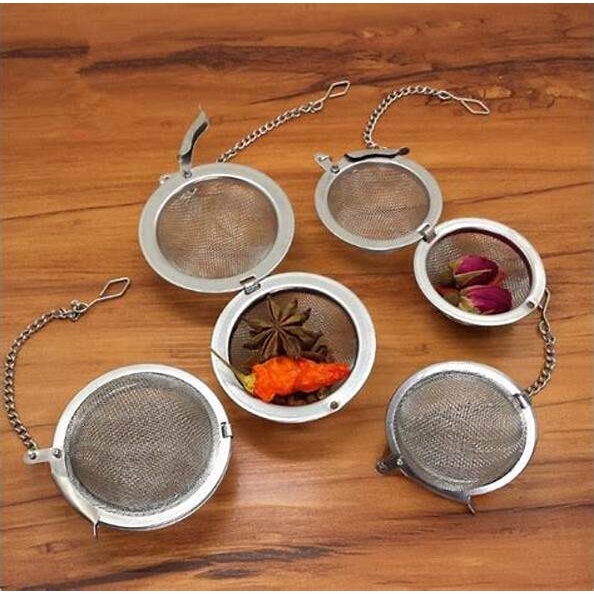 Saringan Teh Stainless / Stainless Stell Tea Infuser / Saringan Teh Bola / Saringan Rempah / Stainless Stell Herb Spice Infuser (5.5 CM)