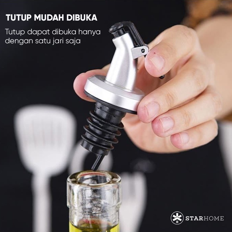 Botol Minyak Kecap Cuka Bahan Kaca 300ml Anti Tumpah Tempat Minyak Dapur