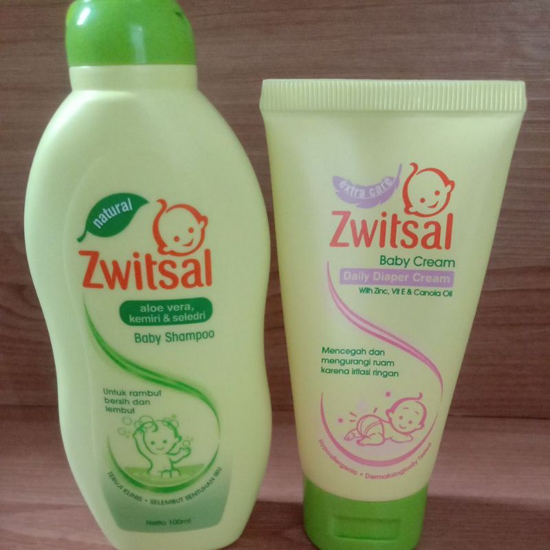 ZWITSAL BABY SHAMPO 100ML + BABY DIALY DIAPER CREAM 50ML (free duckbil anak 2 pcs)