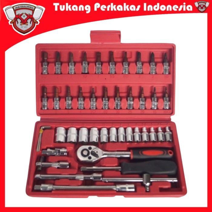 Shock Kunci Sock Shock Socket Set 46 Pcs Kunci Sock Serbaguna