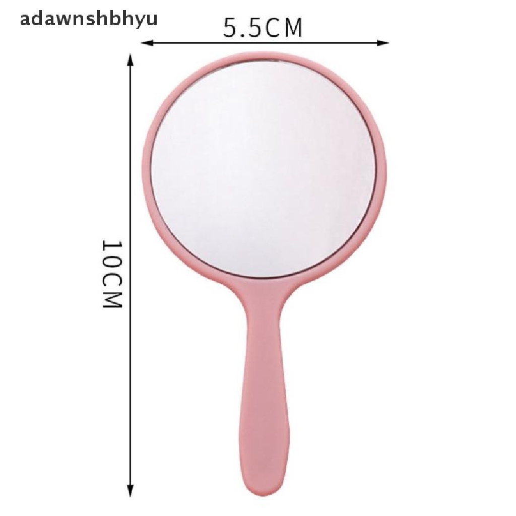 Adawnshbhyu Cermin Rias Genggam Kaca Rias Bulat Vanity Mirror with Handle Hand Mirror Kosmetik ID