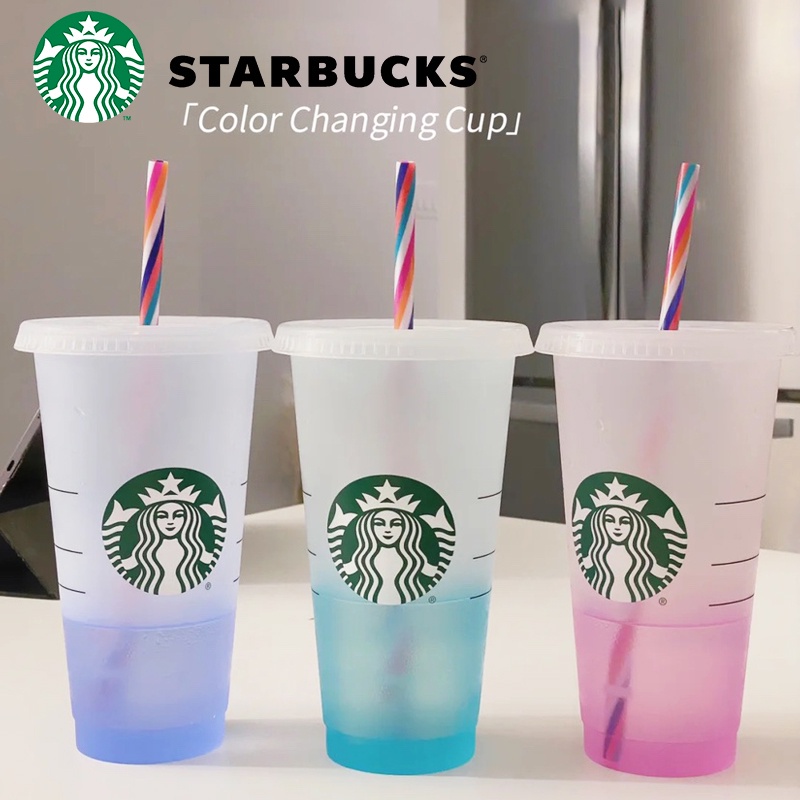 5PCS Tumbler Starbucks Reusable Cup Color Changing - Reusable Cup Berubah Warna