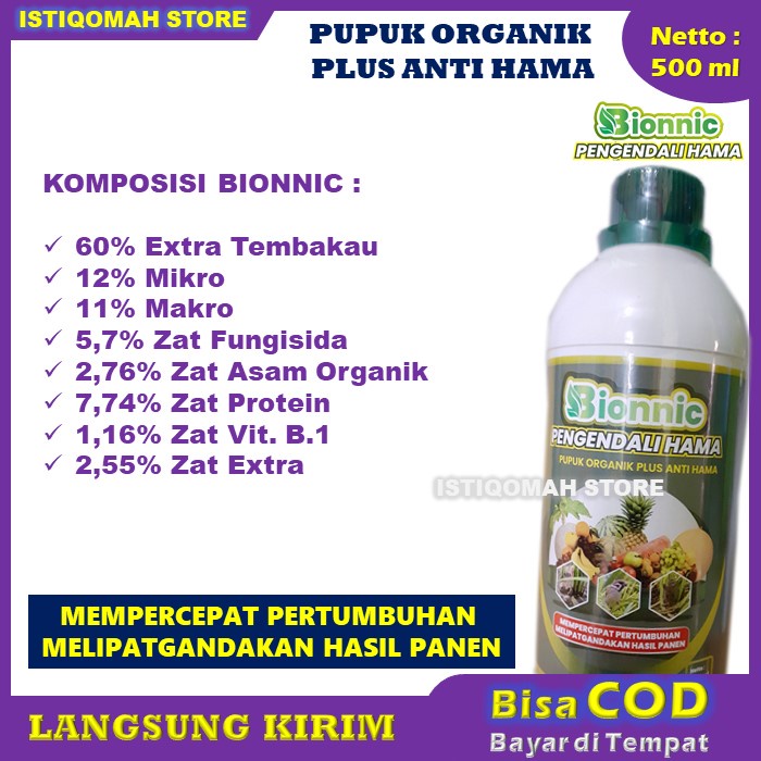 BIONNIC 500ML Obat Keong Sawah Paling Ampuh Semprot - Obat Semprot Hama Keong Sawah - Obat Sawah Keong Murah - Obat Pembasmi Hama Keong Sawah - Obat Kiong Sawah Paling Manjur - Pupuk Padi Obat Hama Keong Padi Sawah Paling Bagus
