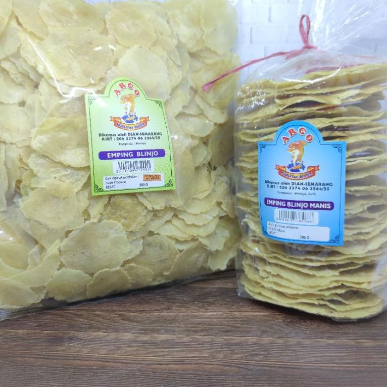 

(Code)(V85N)♥ Emping Blinjo Super Spesial / Manis Argo 500gr Remuk kekinian