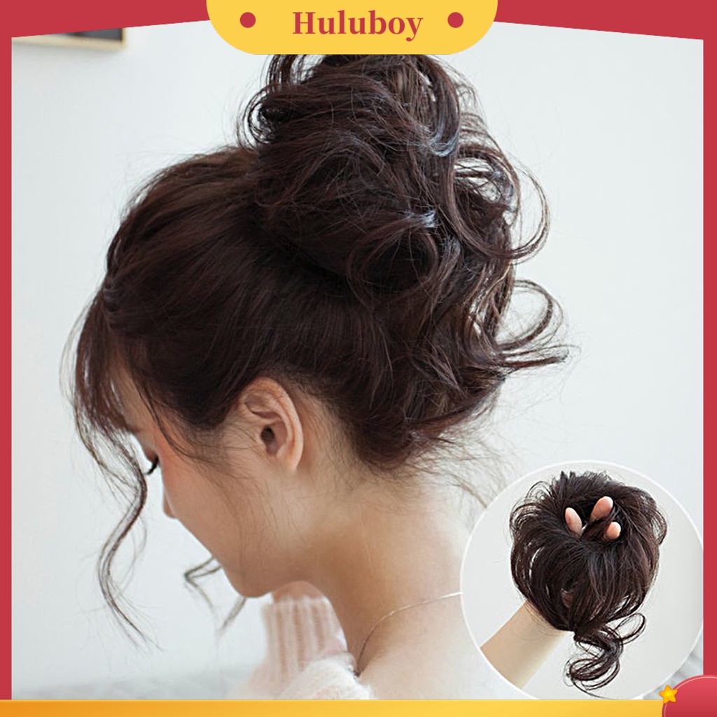Wig Rambut Palsu Model Klip Warna Hitam Coklat Untuk Wanita