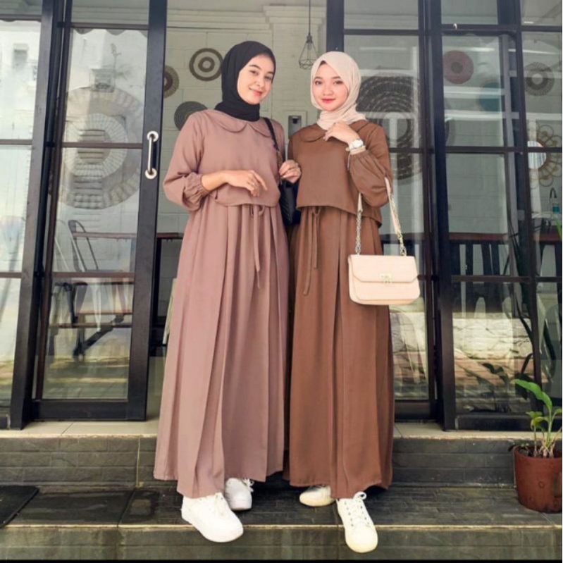 Midi uragiri | midi polos kringkel airflow | Gamis zayyra airflow busui