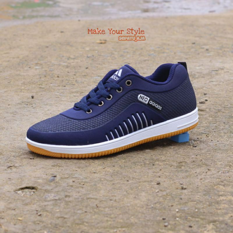 Neo Viral Sepatu Sneakers Pria Style Cassuals Outsole Karet Size 38 39 dan 40 41 42 43