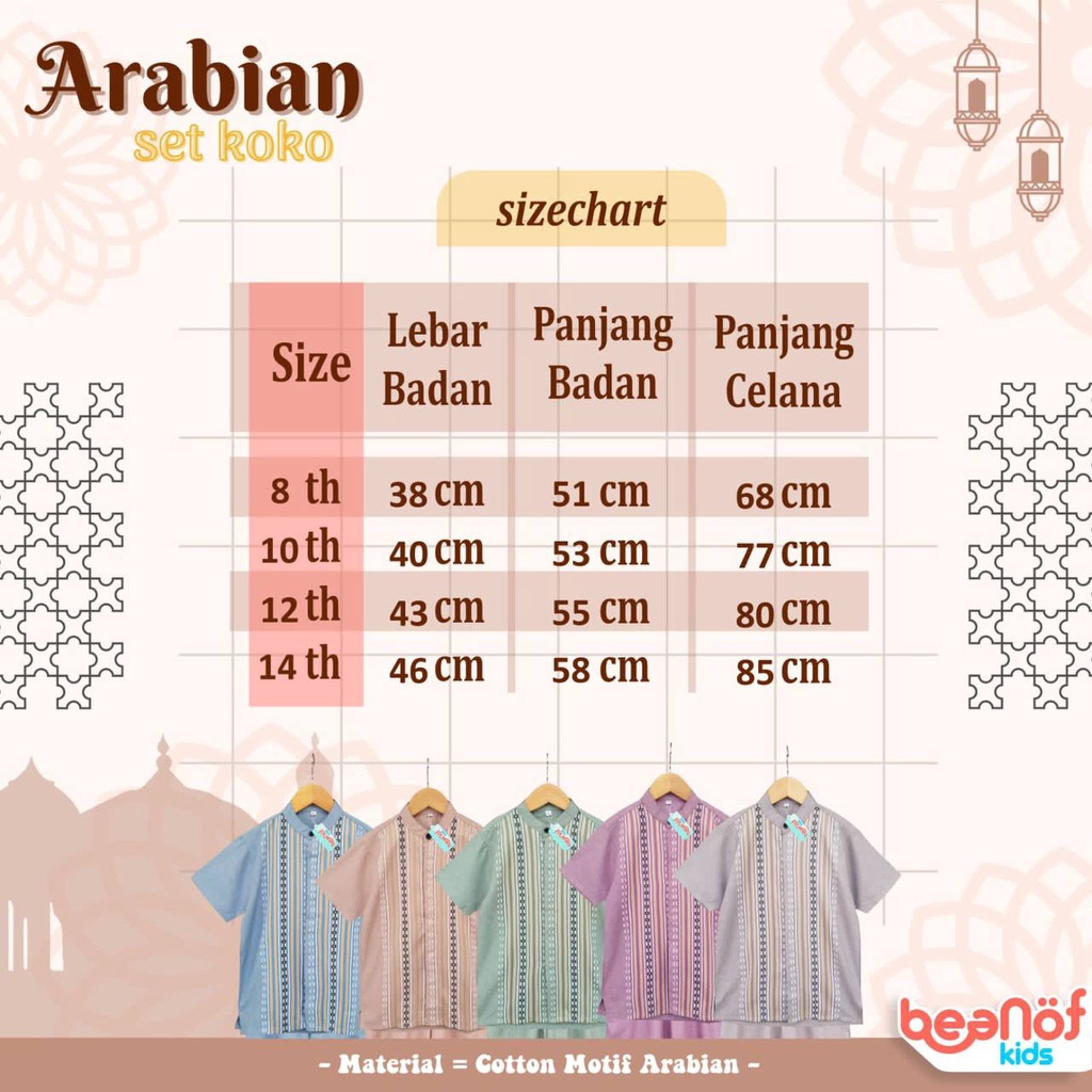 Arabian Set Koko Beanof Kids