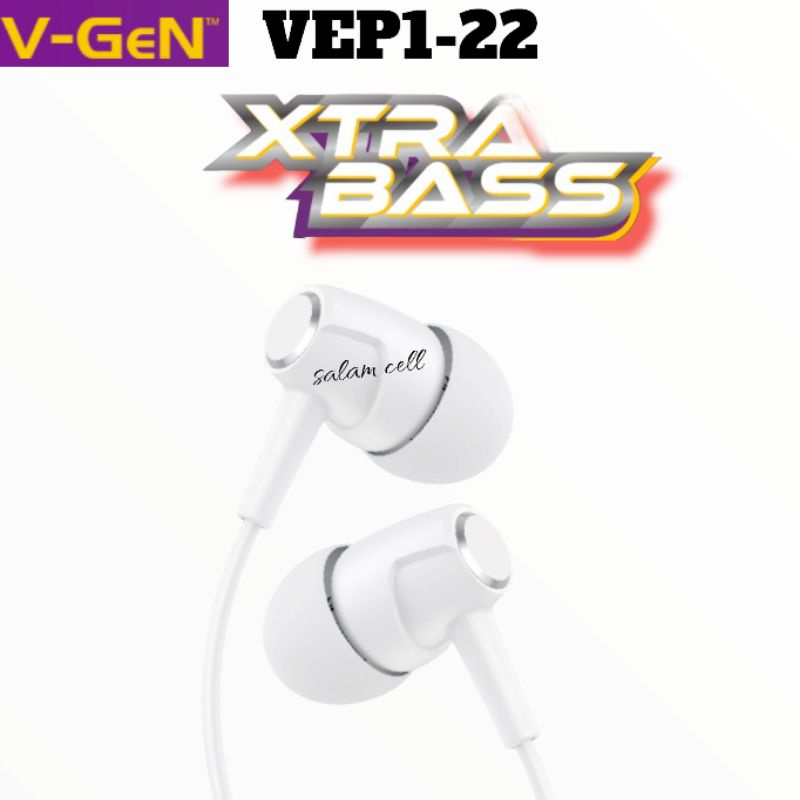 Headset V-Gen VEP1-22 Xtra Bass Stereo Original Vgen Garansi Resmi