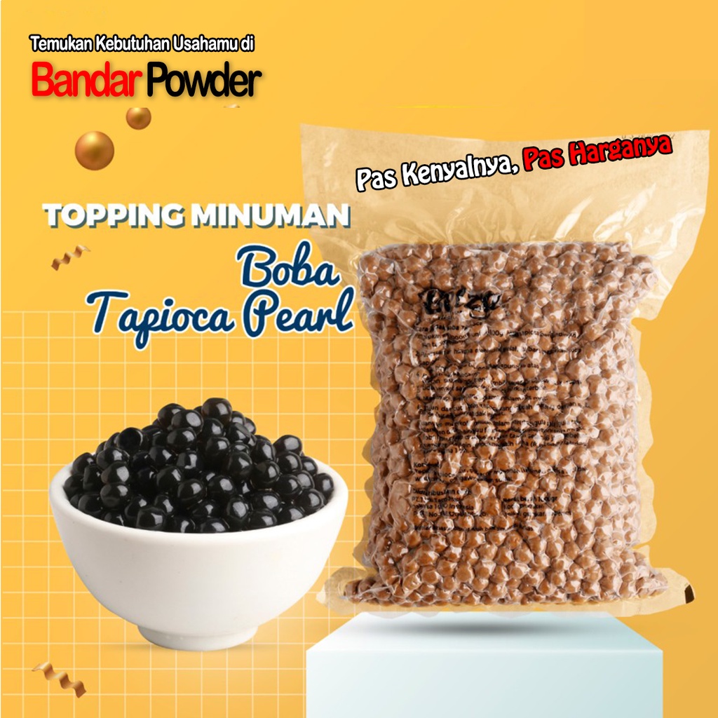 

Tapioka Pearls Belza 1kg - Bubble Tapioca Pearl Topping Minuman - Bandar Powder