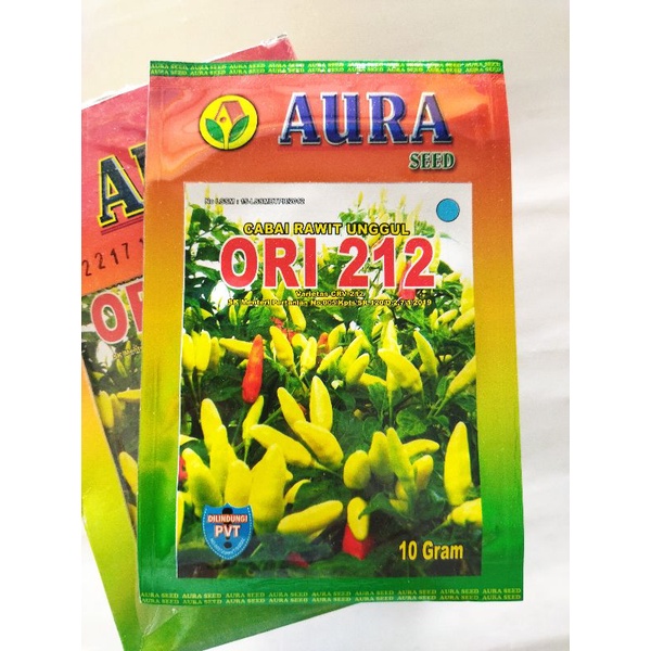 Benih cabe rawit ORI 212 kemasan 10gram, cabai rawit unggul aura seed ORI212 original