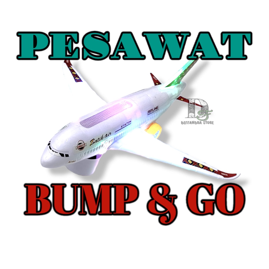 Pesawat Mainan Anak Menyala Pesawat Bump n Go