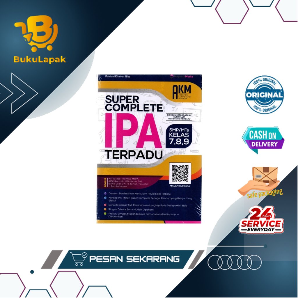 BUKU AKM SMP SUPER COMPLETE IPA TERPADU SMP KELAS 7, 8, 9