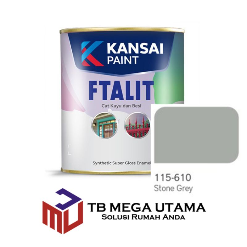 

Cat Ftalit 610 Stone Grey 1 kg | Kansai Paint Cat Kayu dan Besi