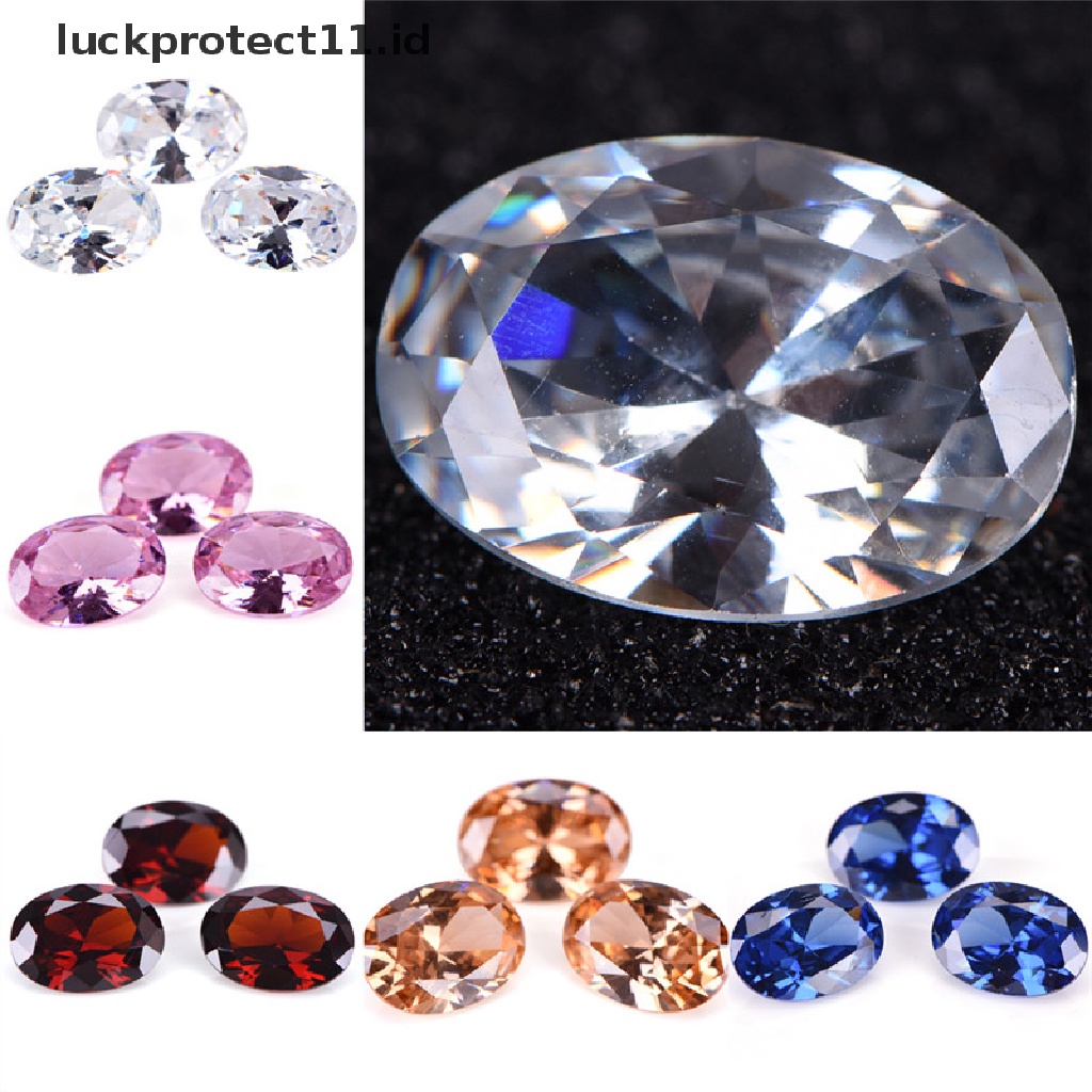 /Fashion Hot// Fashion// 10x14mm Permata Bentuk Oval Zirkon Perhiasan Batu Permata Longgar Alami Hadiah Handmade.