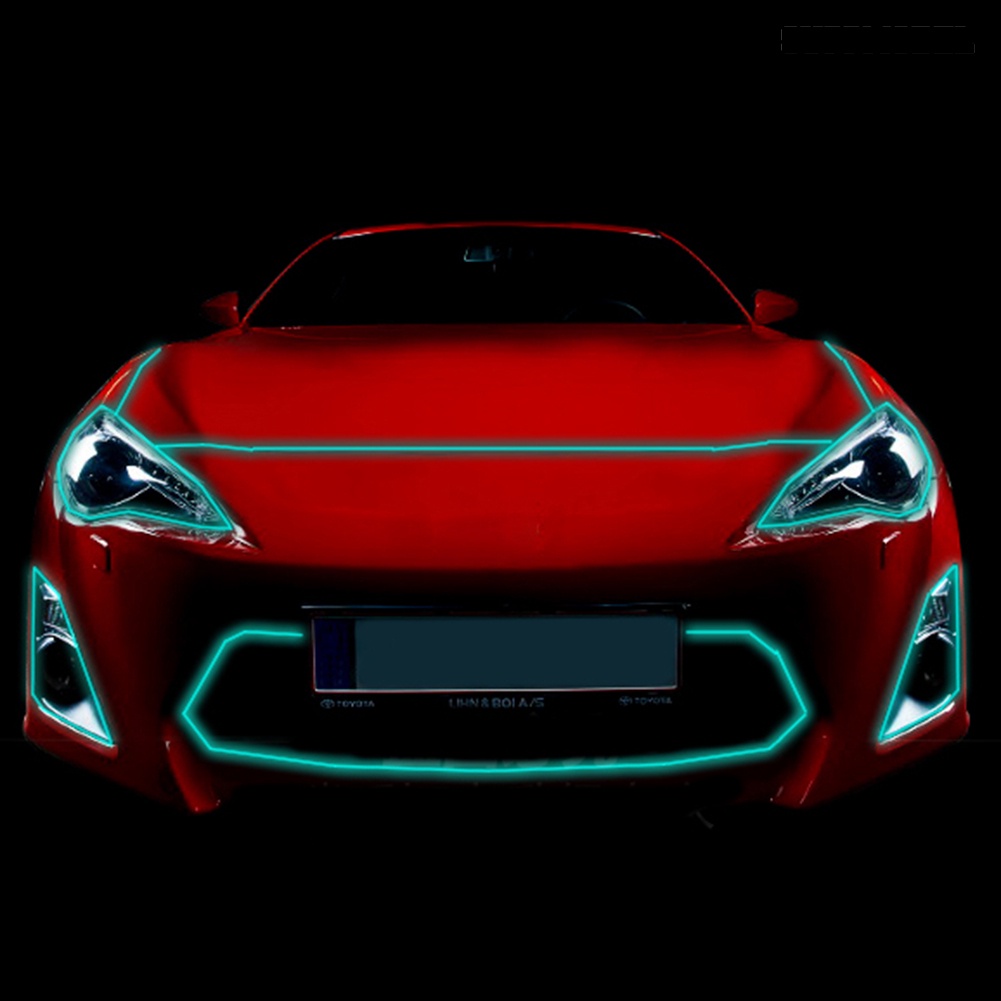 [Auto] 12v Mobil Auto Styling Fleksibel Interior Decor Strip Lampu Kabel Kawat LED
