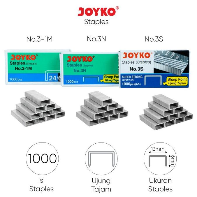 

Staples Isi Stapler Refill Stapler Joyko No.3 1 Box 1000 Pcs
