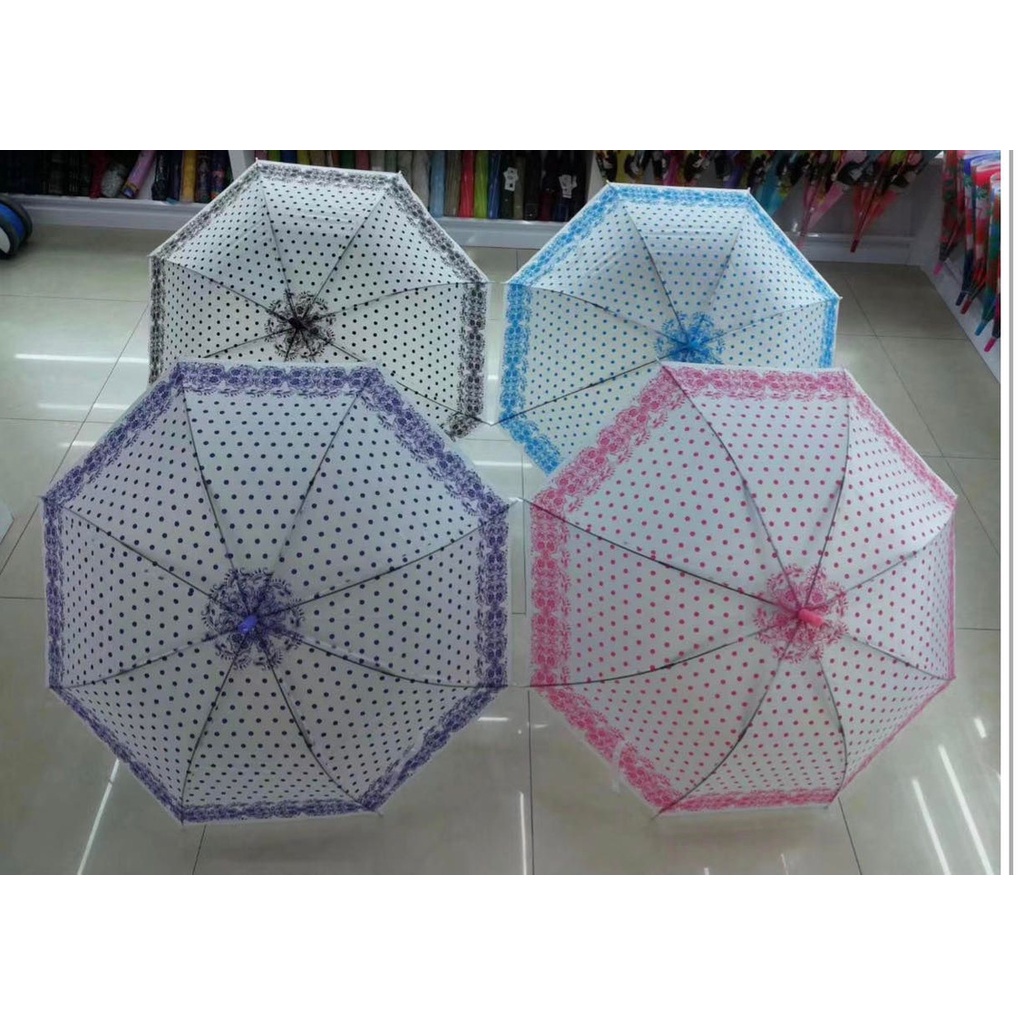 Viral - Payung Hujan Korea Import Transparan Motif Elegan Cantik Cute A06 - A10