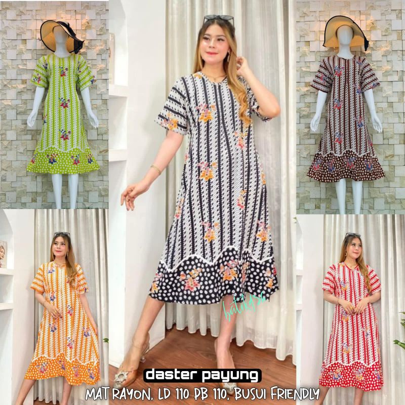 baju tidur daster payung Fitri Parang klitik kombin truntum trendy bahan rayon super