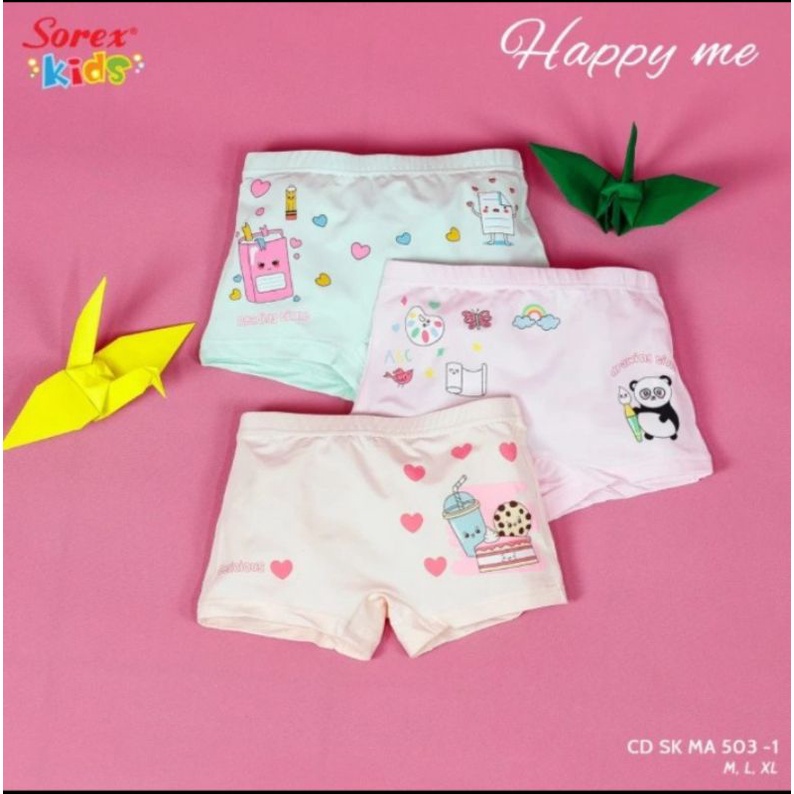 Celana dalam boxer anak perempuan SOREX kids girl MA503 503 M,L,XL